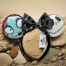 Disney Parks Loungefly Nightmare Before Christmas Sally Jack Ears Headband