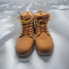 NEW-Eddie Bauer Karpie Youth Wheat Tan Work Hiking Boots Size 1 w/o Box Unisex