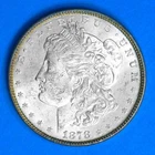 SILVER 1878 MORGAN SILVER DOLLAR 7/8TF FREE SHIPPING