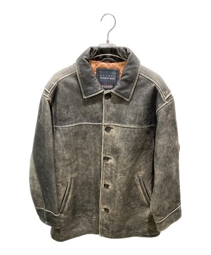 Wilsons Studio Andrew Marc Leather Jacket Men's Size L Gray - product listing photo