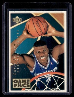 1996-97 Upper Deck Game Face Larry Johnson Charlotte Hornets #GF10