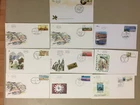 Ten Israel fdc with imperf stamps