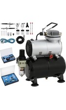 Airbrush Kit with Air Compressor with 2pcs Airbrush Kit and 1pcs
