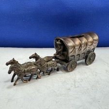 Copper  Horse & Carriage Ornament Antique Metal Figurine, Lovely Vintage Piece