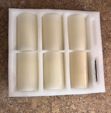 Flameless LED Candles Battery Operated 3 X 5 Six Pack Ivory Remote