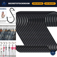 24 Pack Heavy Duty 6 Inch S Hooks - Vinyl Coated Non-Slip Hangers for Plants, Cl