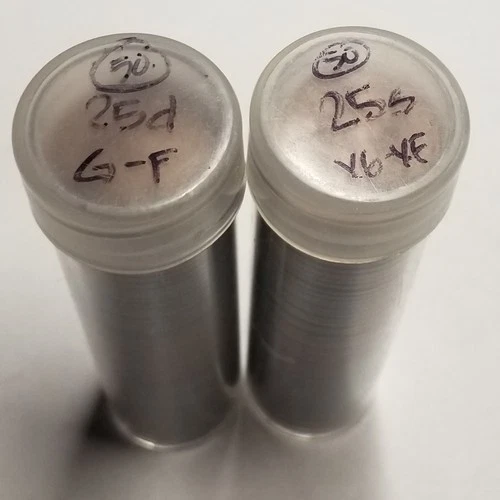 Two Rolls of  Lincoln Wheat Cents...1925d and 1925s....100 Coins....G to VF