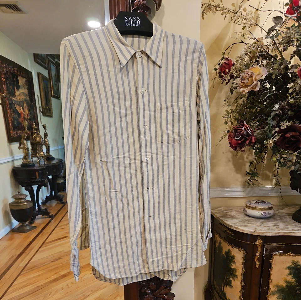 Оборудование блузка натуральный белый длинные рукава красивый размер l. A2