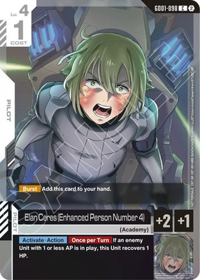 Elan Ceres Enhanced Person Number 4 Foil - GD01-098 - Gundam TCG Card Game