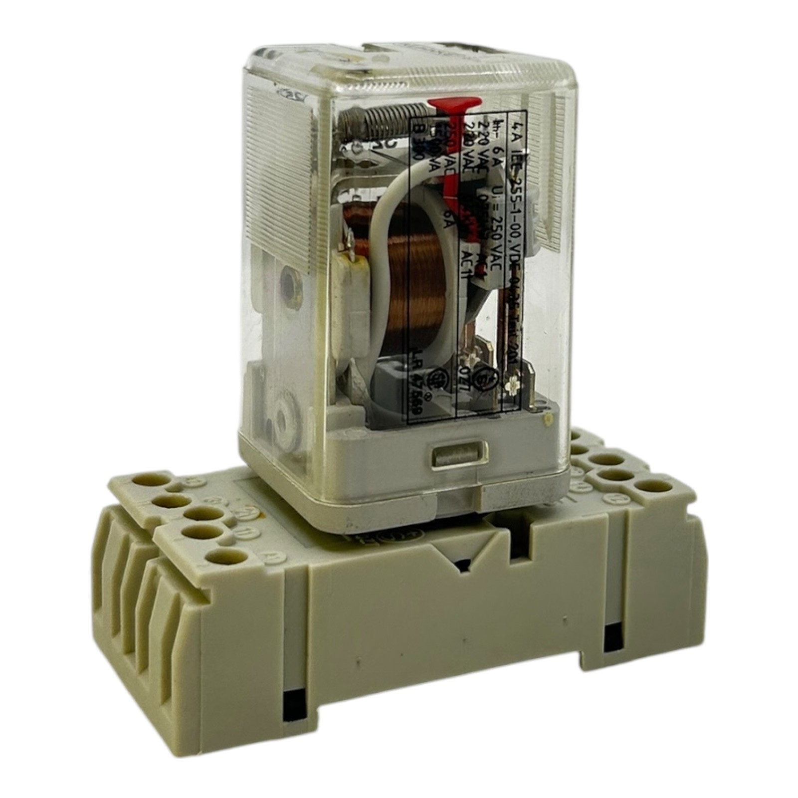 Kuhnke Plug-In Relay 220VDC UF3F-220VAC 250VAC 6A 24VDC Coil For Industry