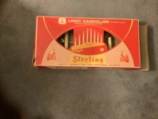 Vintage Sterling 8-Light Christmas Candolier Candlelite