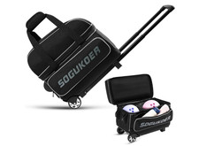 2-Ball Bowling Bag w/ Wheels   Shoe Compartment, Accessory Pocket