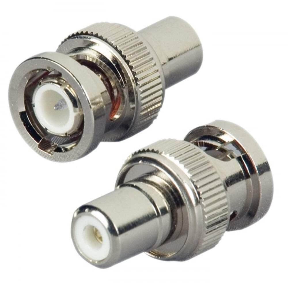 Single Phono RCA Socket to BNC Twist Plug Adapter