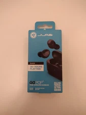 JLAB AirPop+ Go True Wireless Earbuds 35+ Hours Playtime Black