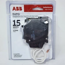 ABB 15A 1-Pole Combination Arc Fault Circuit Breaker CAFCI THQL1115AF2A