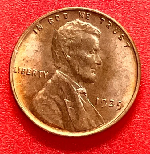 1939-P Lincoln Wheat Cent Penny GEM RED BU From an Original Bank Roll