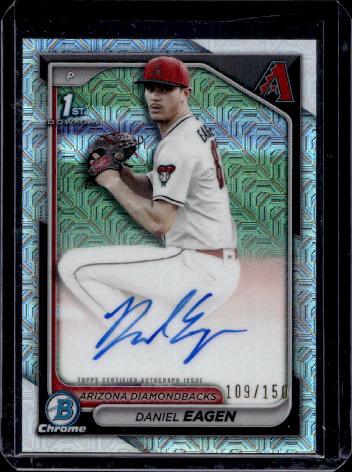 2024 Bowman Draft Daniel Eagen Chrome Auto HTA Choice Refractor 1st #109/150