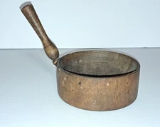 Antique Primitive Wood Ladle Bowl & Handle Hand Made 