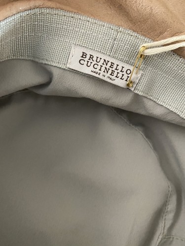NWT Brunello Cucinelli Girl Leather Bucket Hat Brown Size 6 - Picture 6 of 7