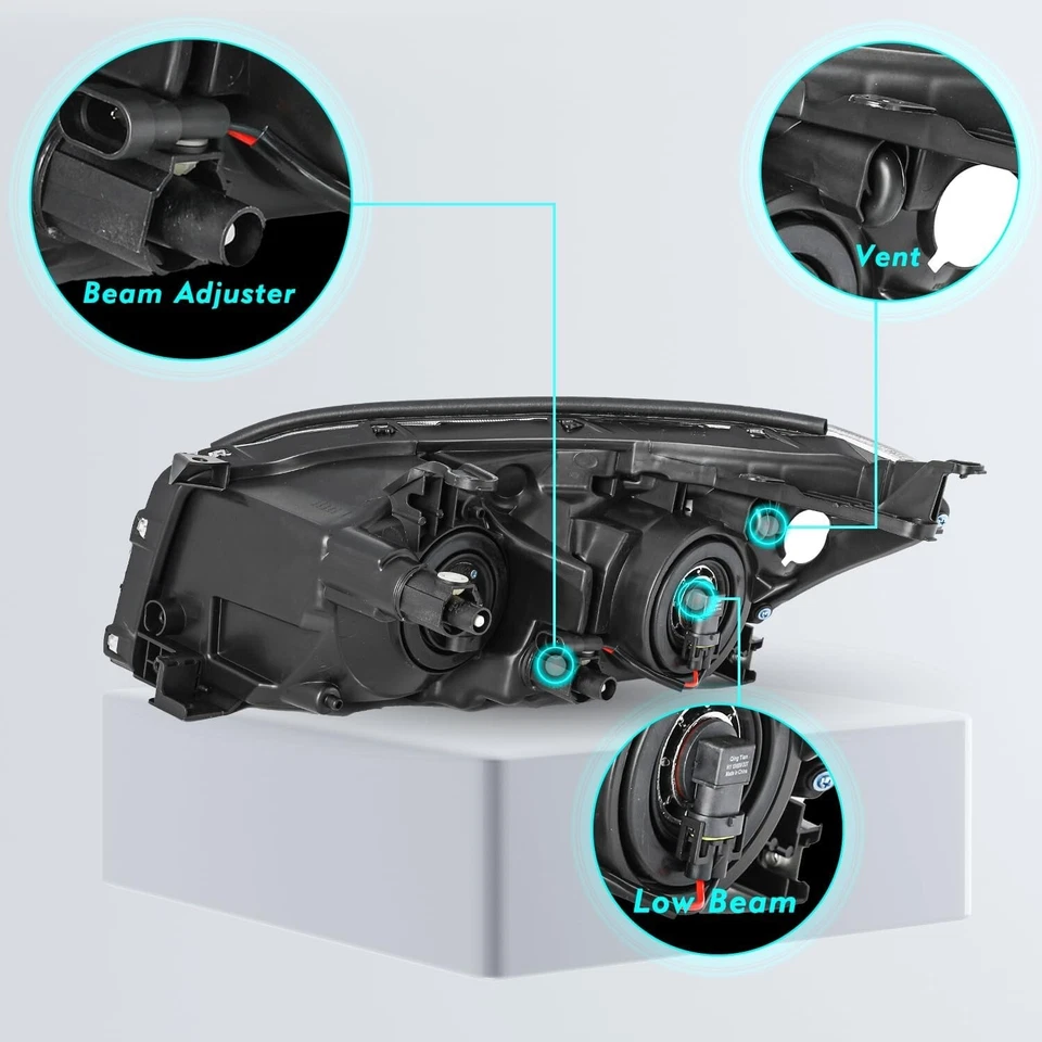 Conjunto de faros para Toyota RAV4 2009-2012 par reflector cromo ámbar diestro+derecho Foto 3 de 4