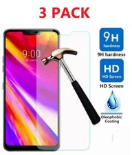 3-Pack For LG ThinQ G7 Premium HD Clear Tempered Glass Screen Protector