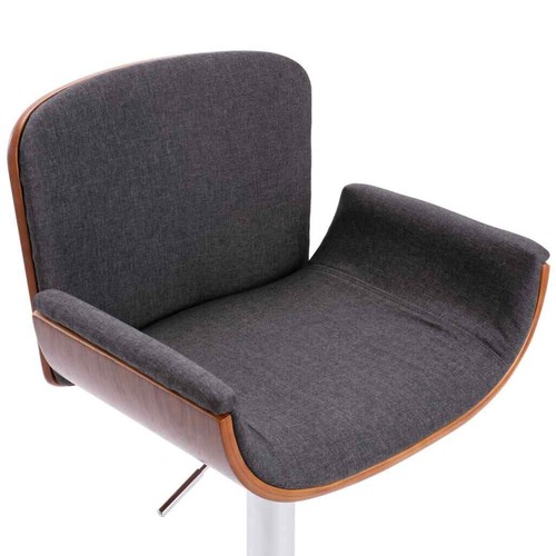 NNEVL Bar Stool Grey Fabric - Picture 6 of 8