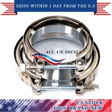 3 To 4 Id Exhaust V-band Clamps Adapter Flange Reducer Kits Stainless Steel