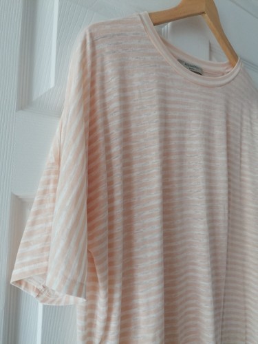All Saints Matton Acid Wash Stripe Tee Tshirt Small UK8 10 Casual Relaxed G24 - Picture 2 of 3