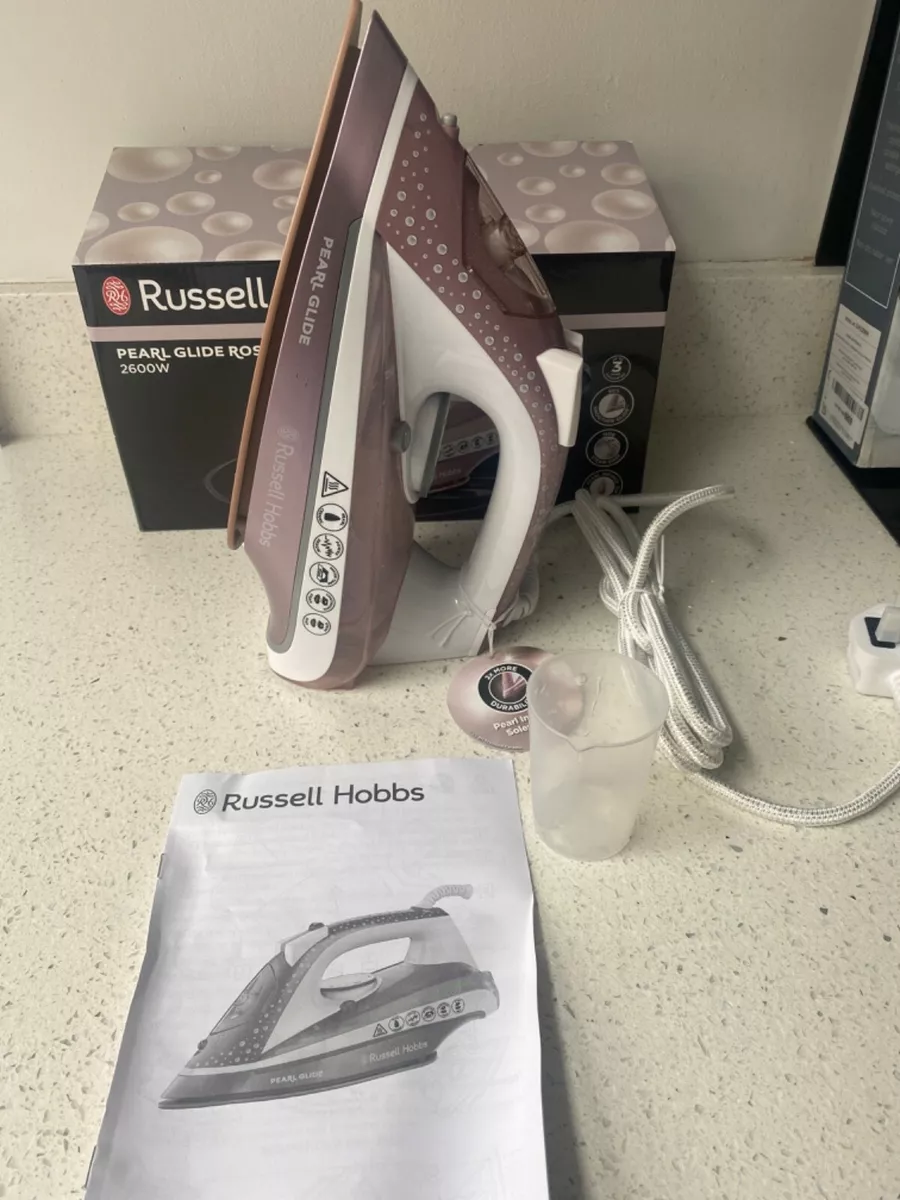 Russell Hobbs Pearl Glide Steam Iron with Pearl Infused Ceramic