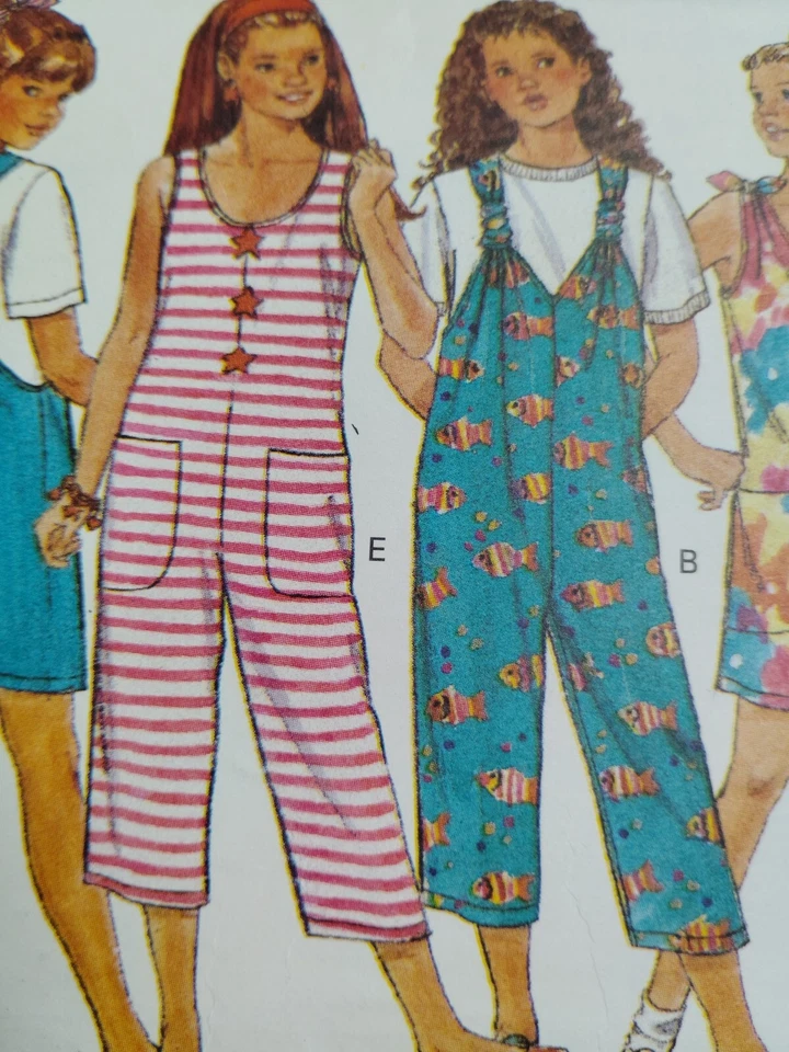 Комбинезон комбинезон шорты девочек S M L 7-14 Butterick 6810 шитье узор легко - Изображение 4 из 4