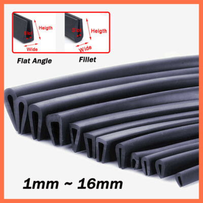 1 mm-14 mm U-Profil Gummidichtung Kantenschutz Fassungsprofil Gummiprofil