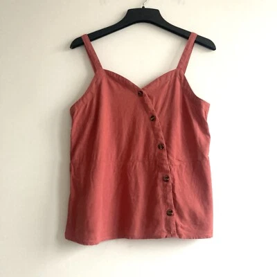 Haut à bretelles spagetti en lin mélangé rose Tu pour femme taille UK14 bouto... - Photo 1/4