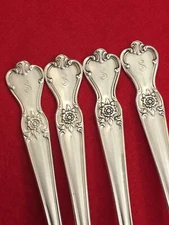 International SIGNATURE 1950 Old Company Monogram S Silverplate 4-Dinner Forks