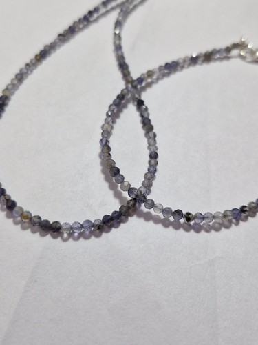 17" Necklace Natural Iolite Gemstone Beads 925 Sterling Silver 7" Bracelets - Picture 6 of 10