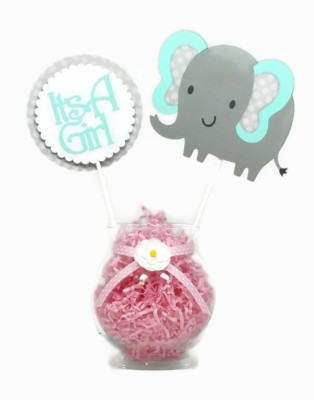 Girl Elephant Baby Shower Centerpiece Sticks Mint Green Elephant Girl Elephant Baby Shower Centerpiece Sticks Mint Green Elephant