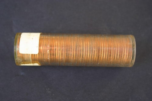 1956 D LINCOLN CENT ORIGINAL VINTAGE ROLL SEALED UNC BU PENNY ROLL - Picture 4 of 5