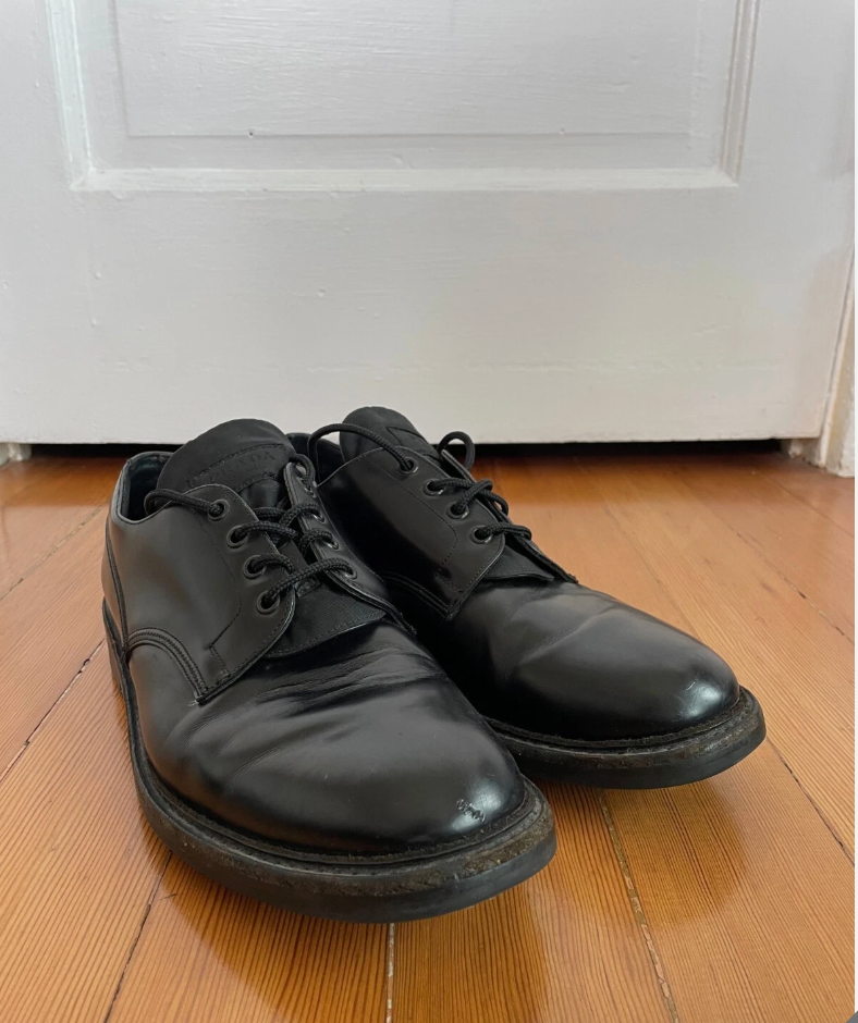 SAOLA Scarpe Prada Derby Commando Suola M 12 Lug Suola Nero Grosso Made in England