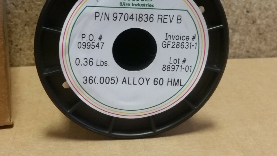 *NOS* MWS Alloy 60 HML 36 AWG Winding Wire S28d eBay