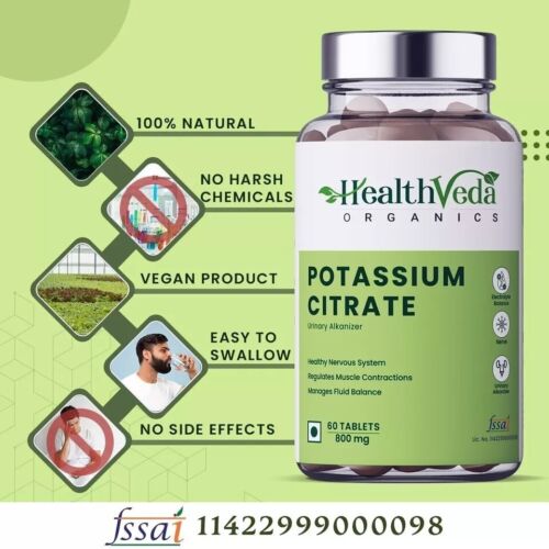 Healthveda Potassium Citrate 800 mg For both Men & Women Free Shipping - Picture 7 of 12
