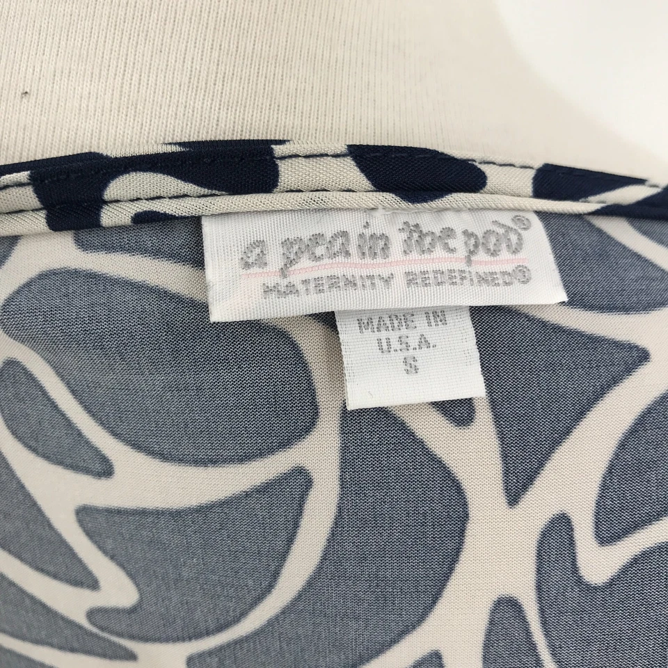 A Pea In The Pod Womens Maternity Dress Small Blue White Sleeveless Pullover USA - Image 3 of 4