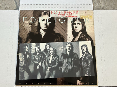 '78 FOREIGNER LP Double Vision w/PROMO Stamp & PROMO Stkr-CVR; ATLANTIC SD 19999