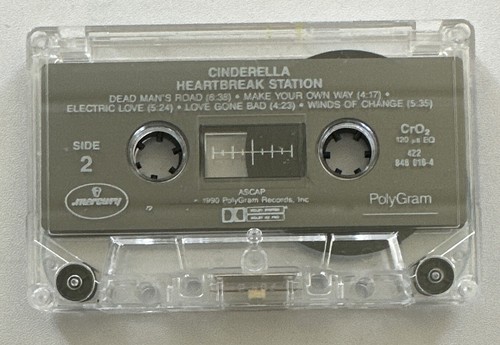 Cinderella - Heartbreak Station Cassette Tape Hard Rock Ex / Mint Condition - Picture 7 of 7