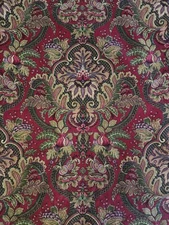 Mill Creek Raymond Waites Paisley "Ancient King" Fabric in Red 2.7 Yards
