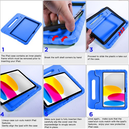 For iPad A16/10th/9th/8th/7th/6th/5th/4/3 Stand Case Shockproof Heavy Duty Cover - Picture 8 of 26