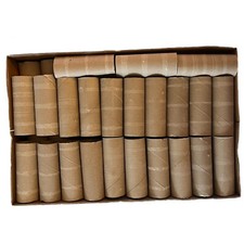 Cardboard Tubes 100 Empty Tissue Rolls Brown for Crafts Gardens Cleaned READ