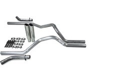 Ford F150 15-20 2.5" Dual Exhaust Kits No Muffler Clamp on Tips Corner Exit