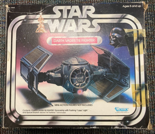 Vintage 1978 Kenner Star Wars Darth Vader Tie Fighter with Original Box - Afbeelding 1 van 11