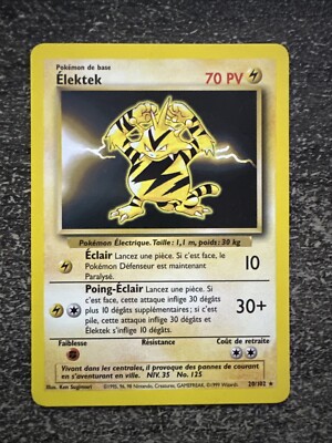 ELEKTEK RARE - POKEMON 20/102 BASE SET EDITION 2 NEW FR