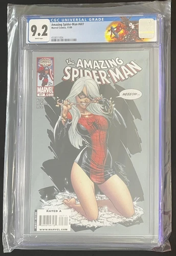 Amazing Spider-Man #607 2009 CGC 9.2 NM- J Scott Campbell Black Cat CUSTOM LABEL