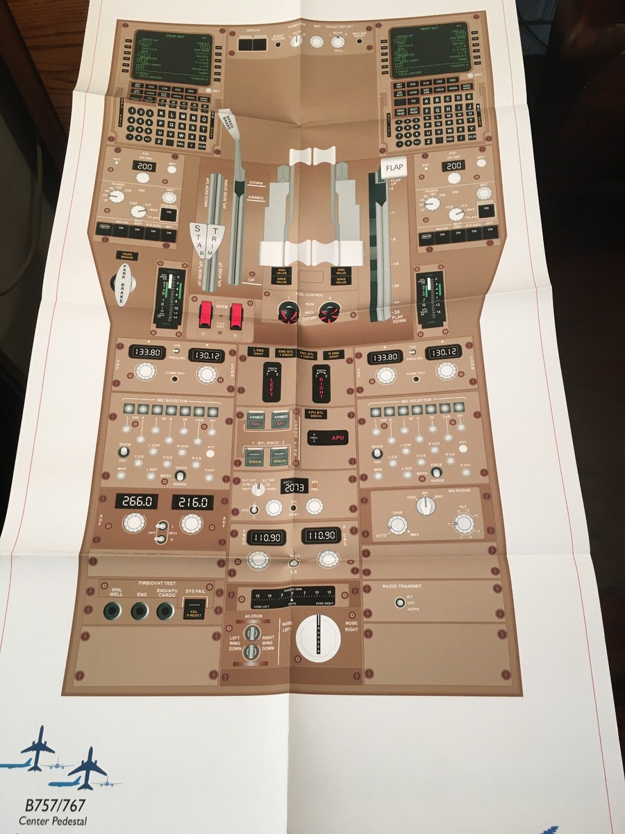 Boeing 757 & 767 Instrument Panel Posters. 3 posters | eBay